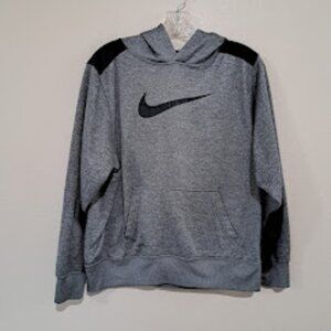 Nike Youth XL Hoodie Grey and black Therma-Fit Long sleeve